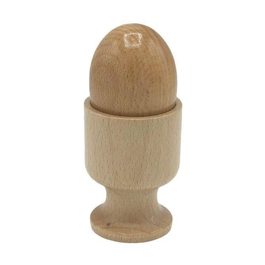 Uovo e coppa Montessori in legno | Bimbi Montessori