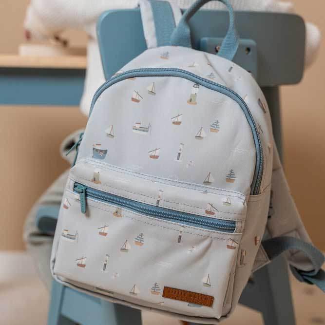 School backpack with nautical prints