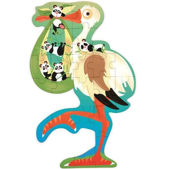 Puzzle Cigogne 24 pièces - détail | Toctoys