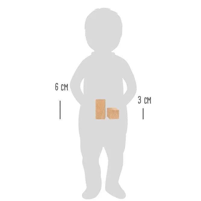 Blocchi di legno per bambini piccoli, 6 cm e 3 cm, giocattolo educativo da costruzione