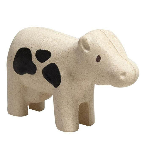 Vaca de la granja en madera - detalle | PlanToys